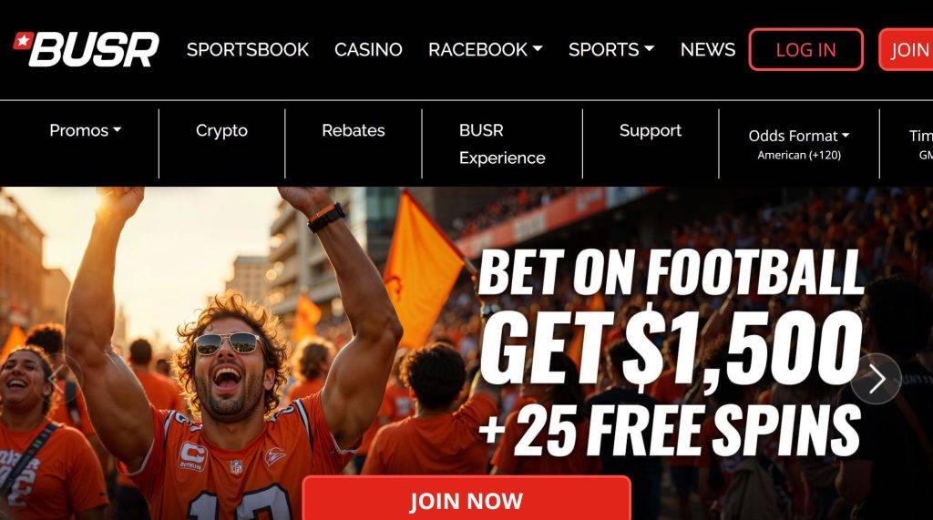BUSR sportsbook logo – offshore betting site known for horse racing and major sports