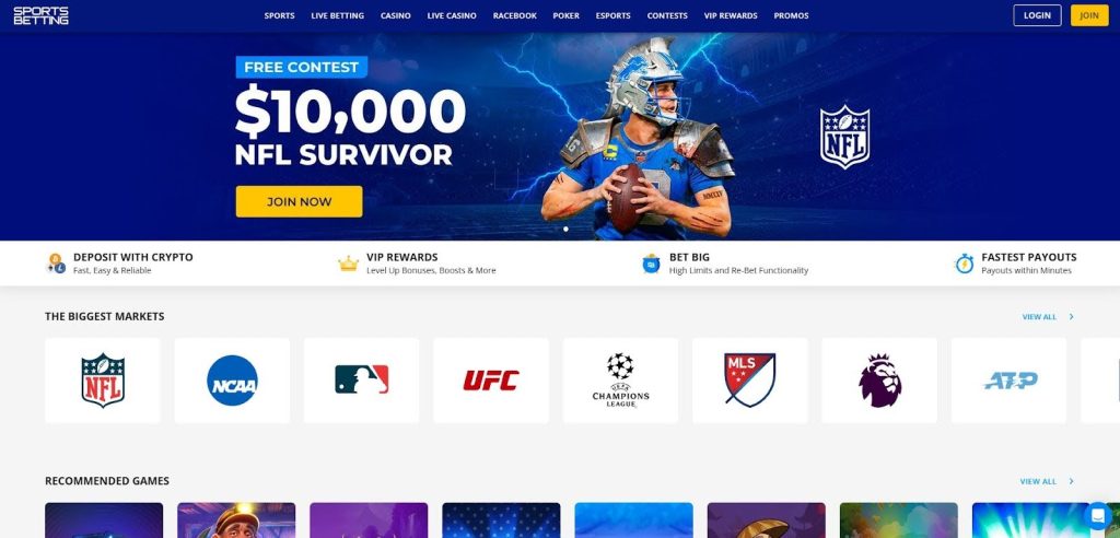SportsBetting sportsbook logo – trusted offshore sportsbook with strong mobile app