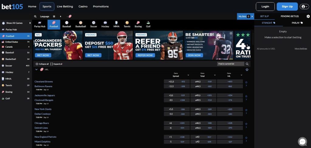 Bet105 sportsbook logo – simple and secure offshore sportsbook for fast payouts